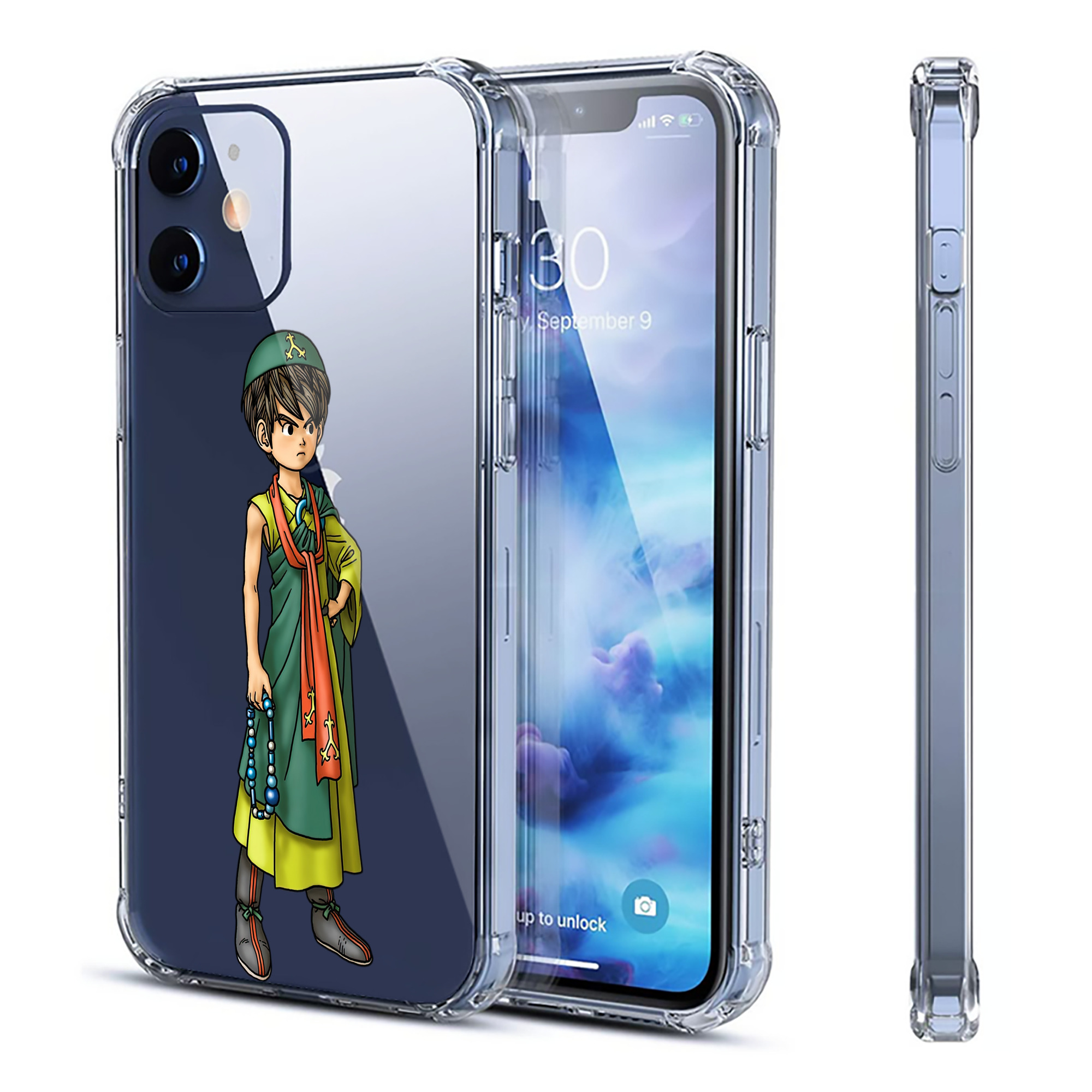 （画像用） ドラゴンクエスト Doragon Kuesuto Dragon Quest 【iPhone 12シリーズ対応】透明スマホケース（クリアソフトケース）